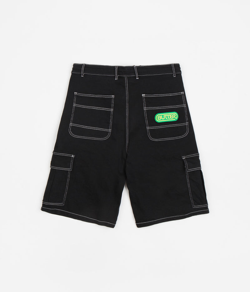 Butter Goods Baggy Cargo Shorts in Black