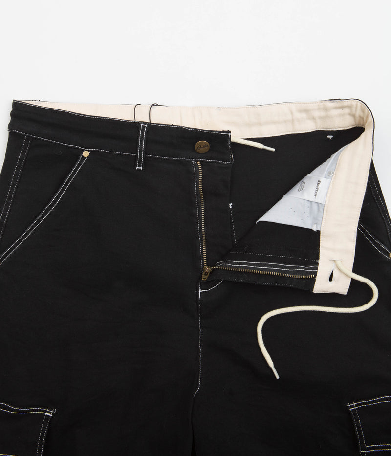 Butter Goods Baggy Cargo Shorts in Black