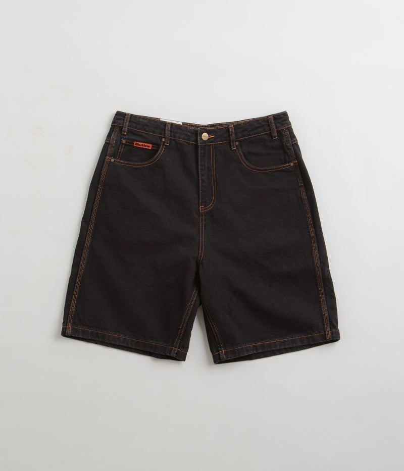 Butter Goods Baggy Denim Shorts in Washed Black