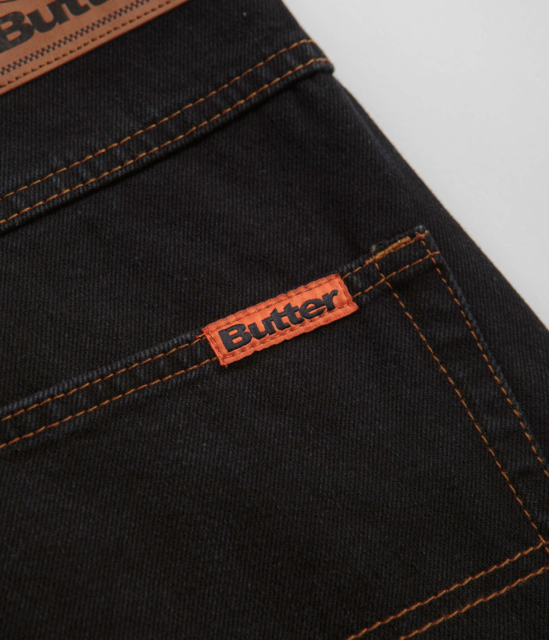 Butter Goods Baggy Denim Shorts in Washed Black