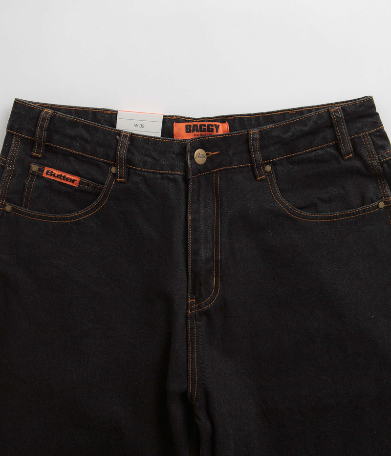 Butter Goods Baggy Jeans in Washed Black