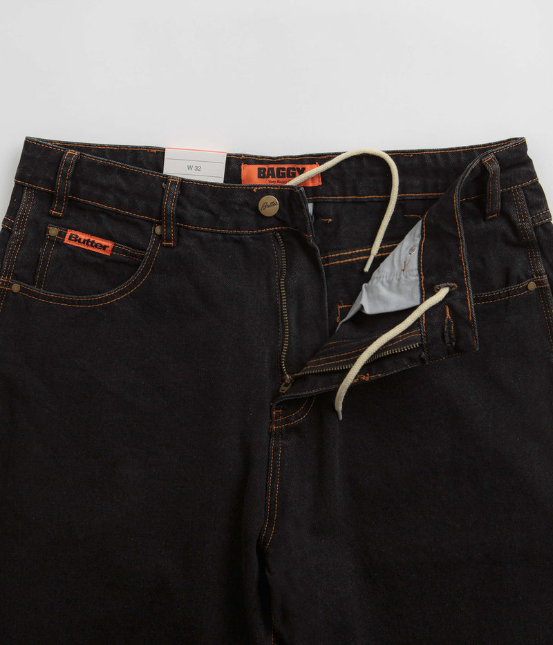 Butter Goods Baggy Jeans in Washed Black