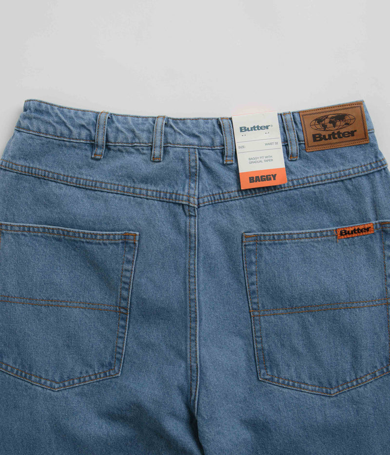 Butter Goods Baggy Jeans in Washed Indigo