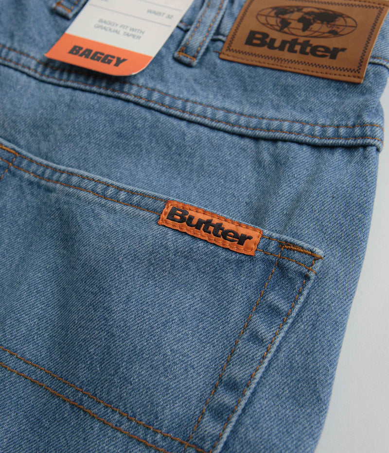 Butter Goods Baggy Jeans in Washed Indigo