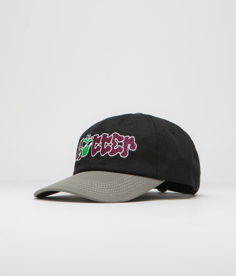 Butter Goods Big Apple Cap in Black and Grey