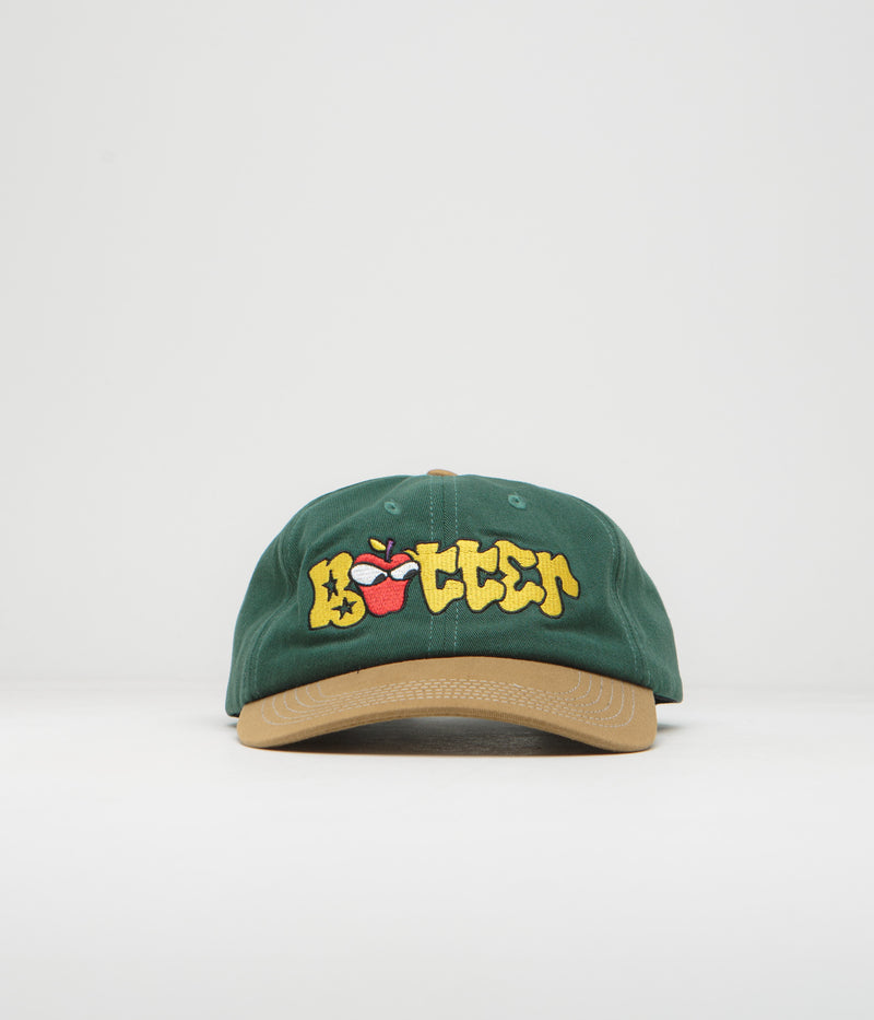 Butter Goods Big Apple Cap in Forest and Brown