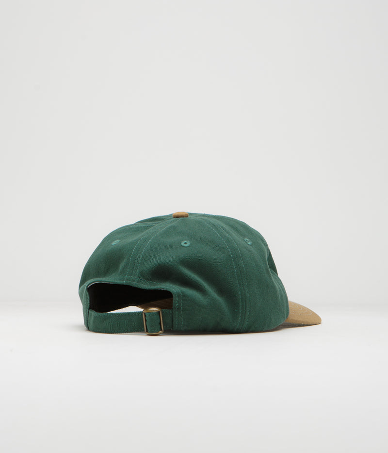 Butter Goods Big Apple Cap in Forest and Brown