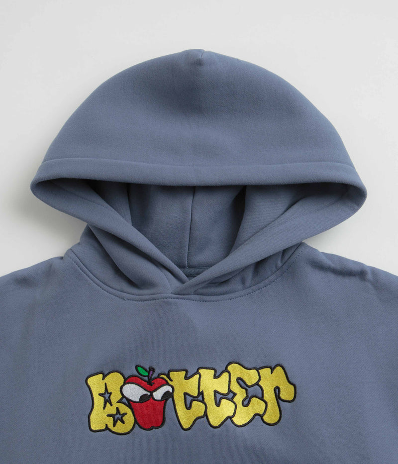 Butter Goods Big Apple Hoodie in Denim