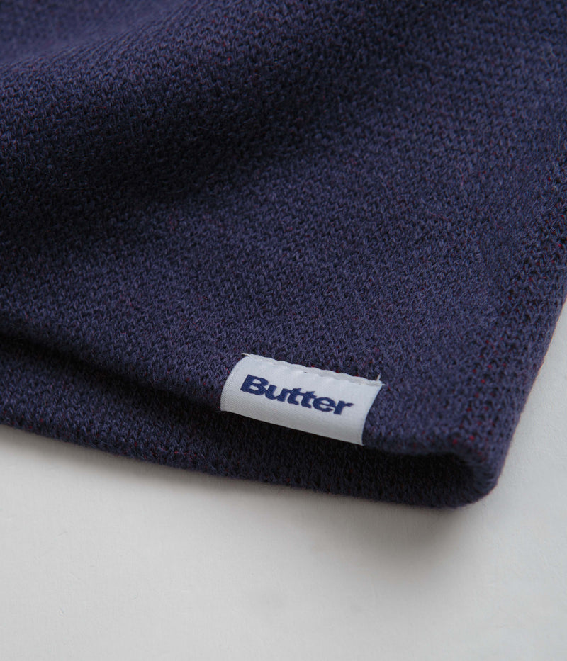 Butter Goods Big Apple Skull Beanie in Navy