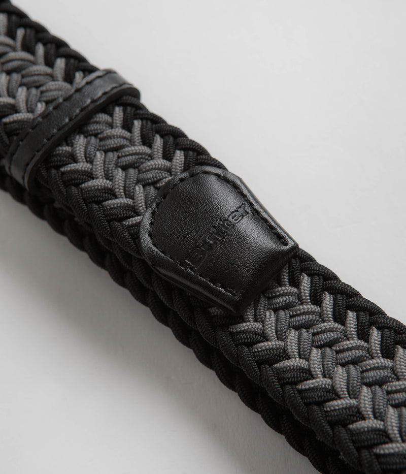 Butter Goods Braided Belt in Black and Grey