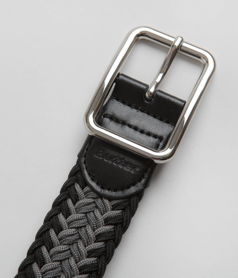 Butter Goods Braided Belt in Black and Grey