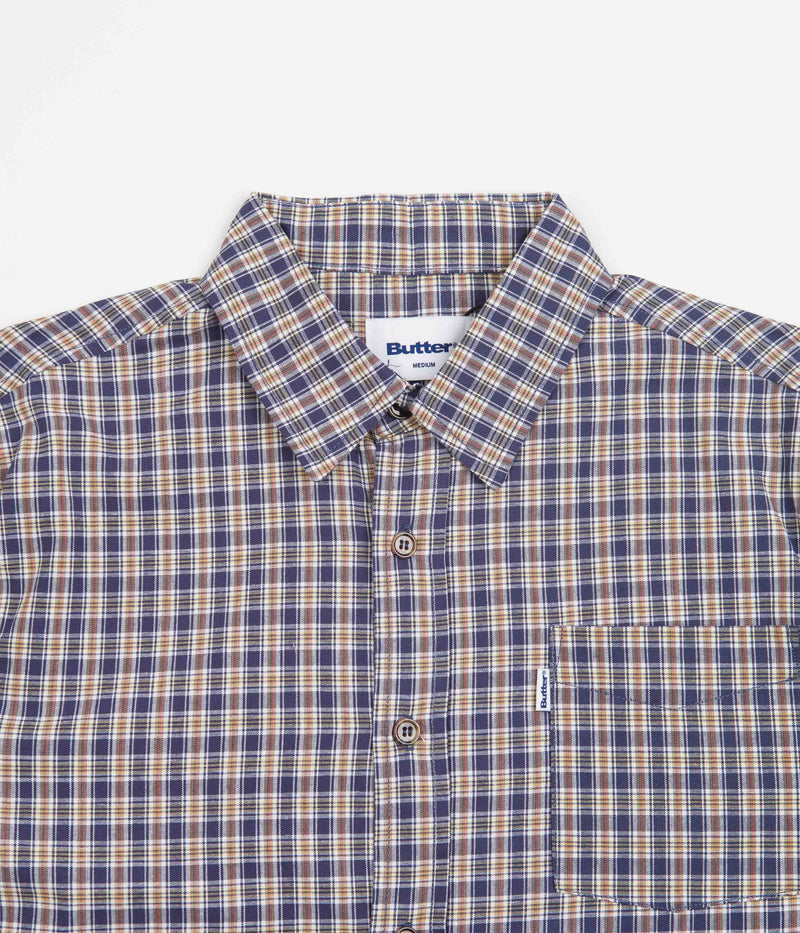 Butter Goods Bug Out Plaid Shirt in Navy