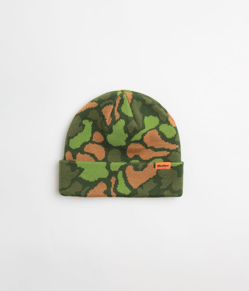 Butter Goods Camo Beanie in Jungle
