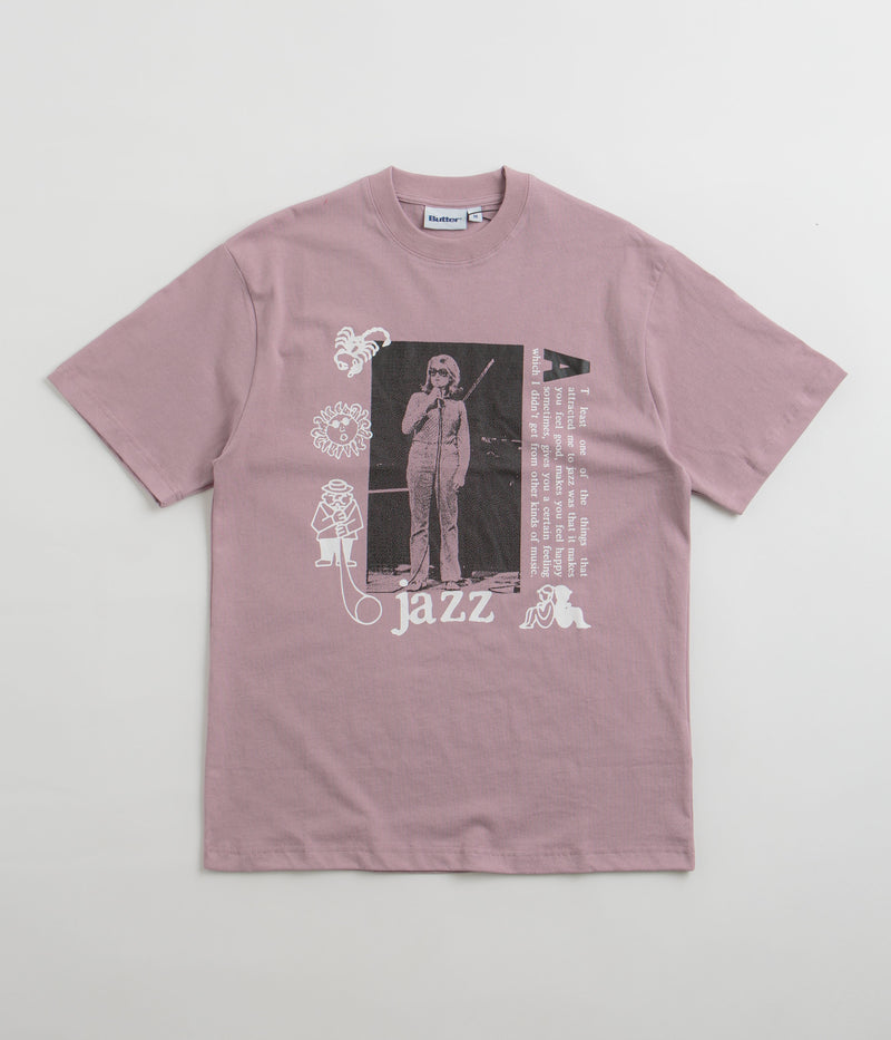 Butter Goods Certain Feeling T-Shirt in Washed Berry
