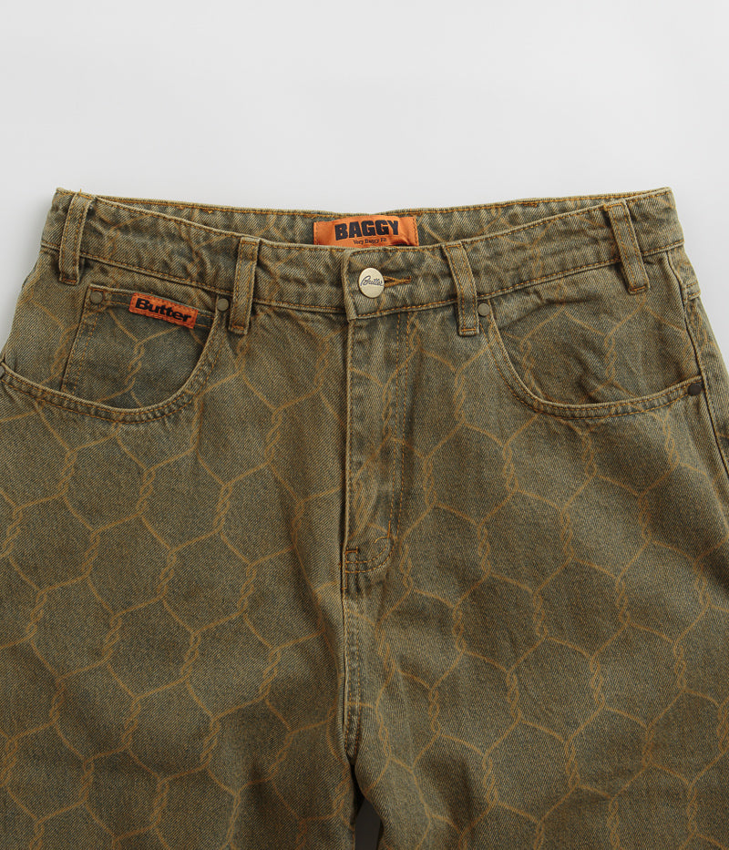 Butter Goods Chain Link Jeans in Washed Brown