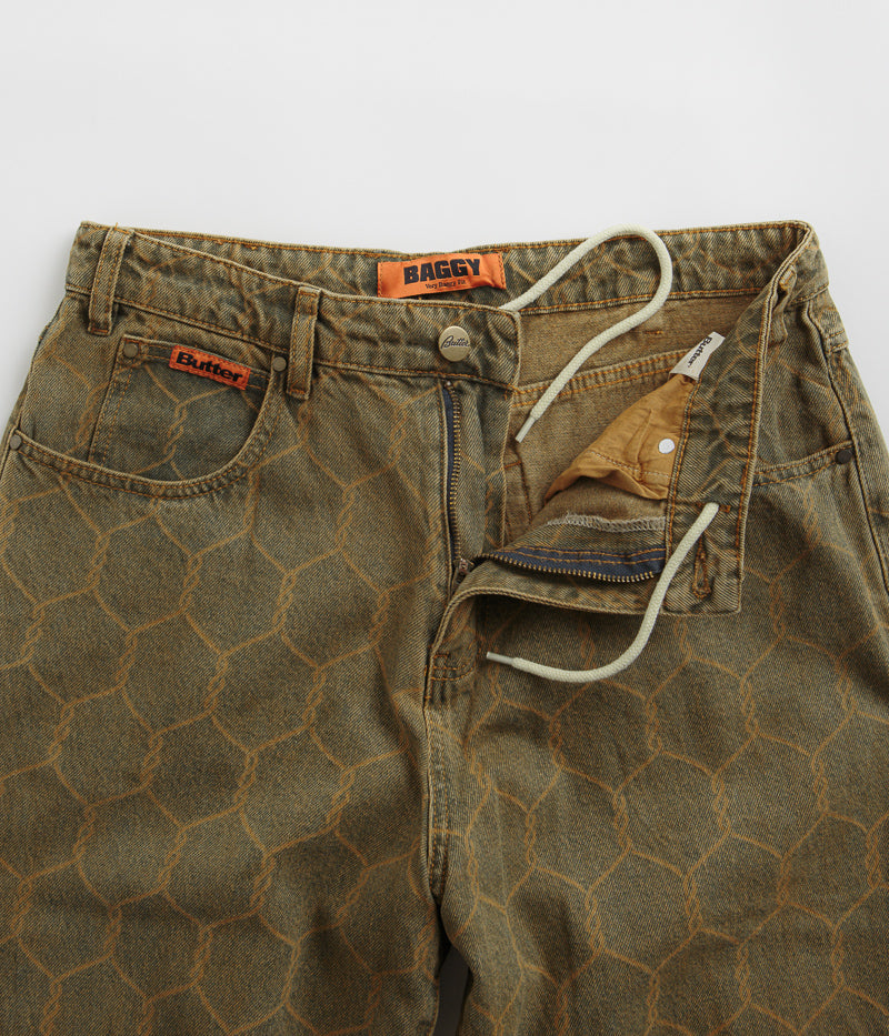 Butter Goods Chain Link Jeans in Washed Brown