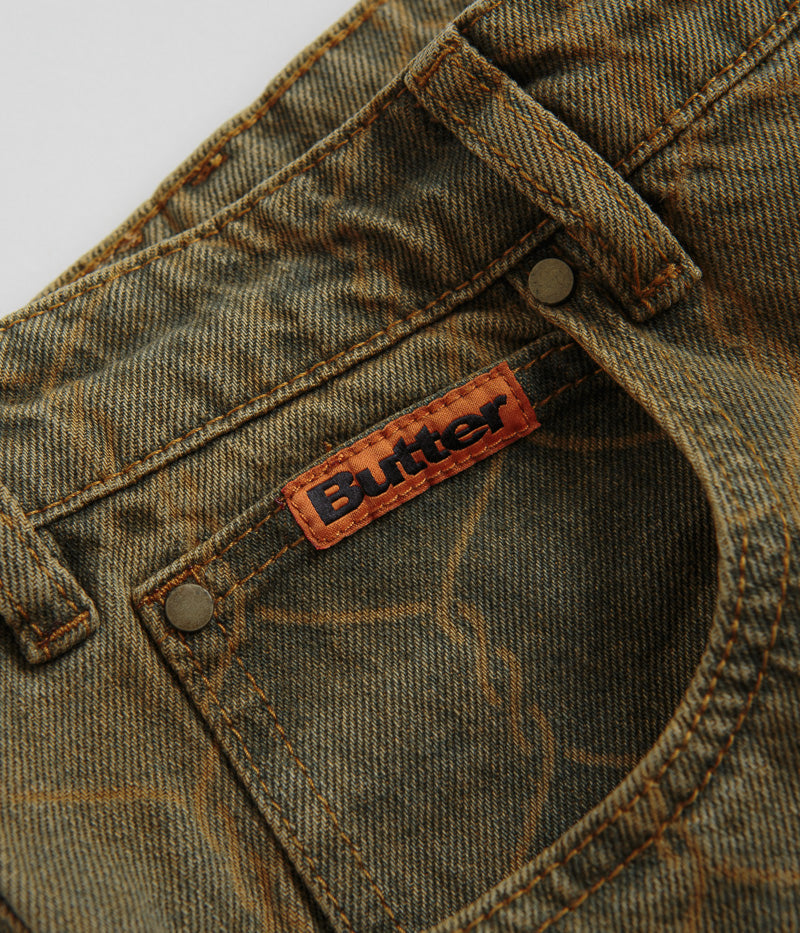 Butter Goods Chain Link Jeans in Washed Brown