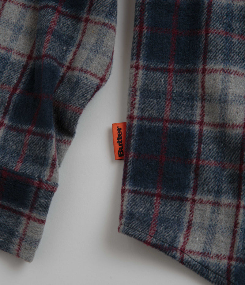 Butter Goods Cherry Flannel Shirt in Navy