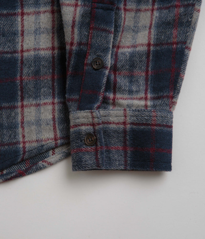 Butter Goods Cherry Flannel Shirt in Navy