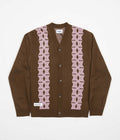 Butter Goods Club Knitted Cardigan in Chocolate