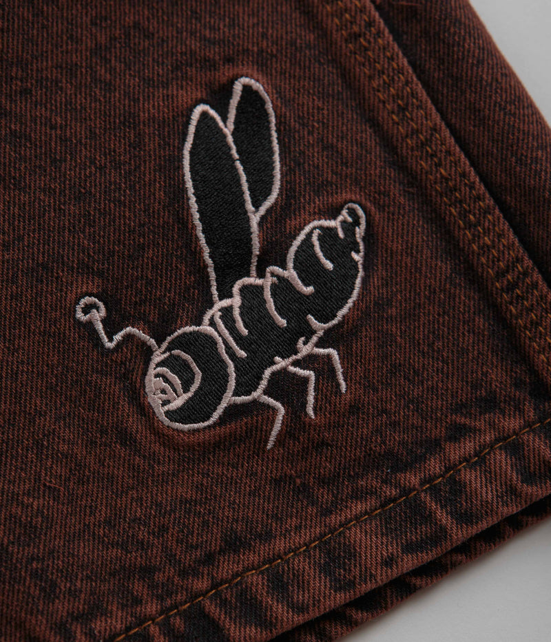 Butter Goods Critter Baggy Denim Shorts in Brick