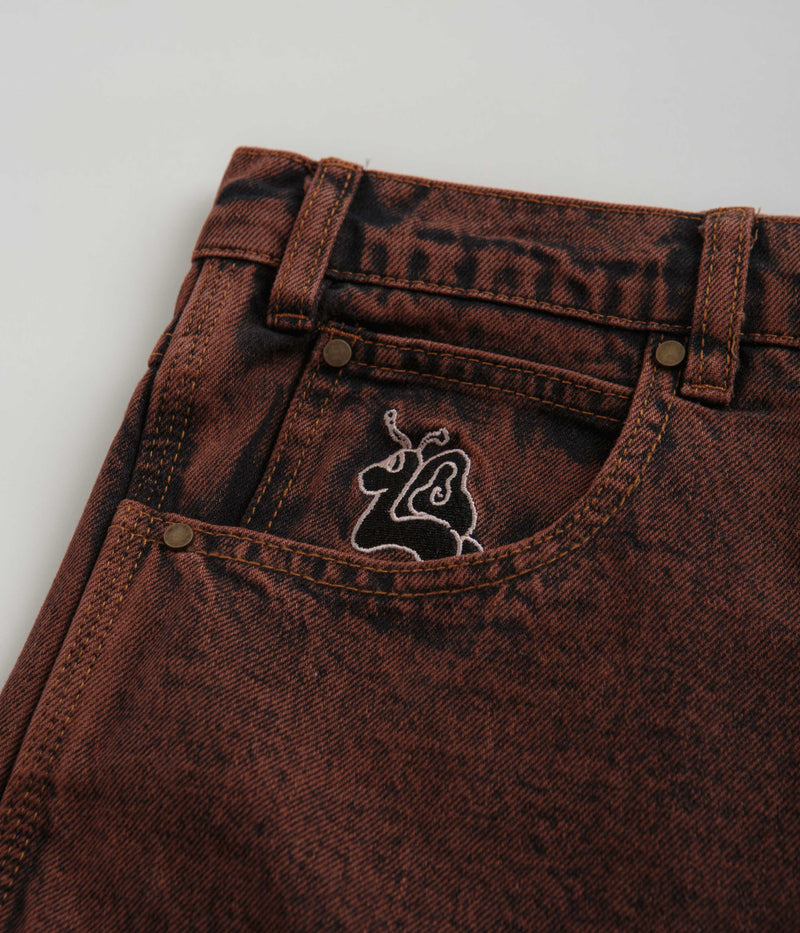Butter Goods Critter Baggy Denim Shorts in Brick