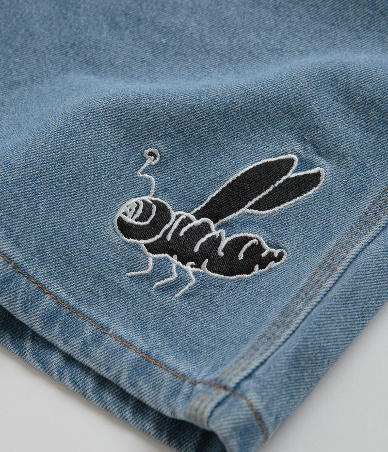 Butter Goods Critter Baggy Denim Shorts in Washed Indigo