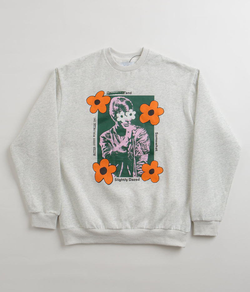 Butter Goods Dazed Crewneck Sweatshirt in Ash Grey