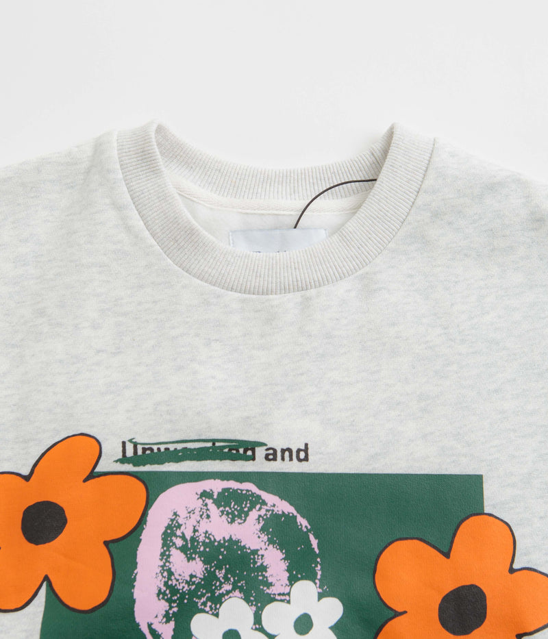 Butter Goods Dazed Crewneck Sweatshirt in Ash Grey