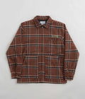 Butter Goods Dougie Plaid Overshirt in Rust and Black / White