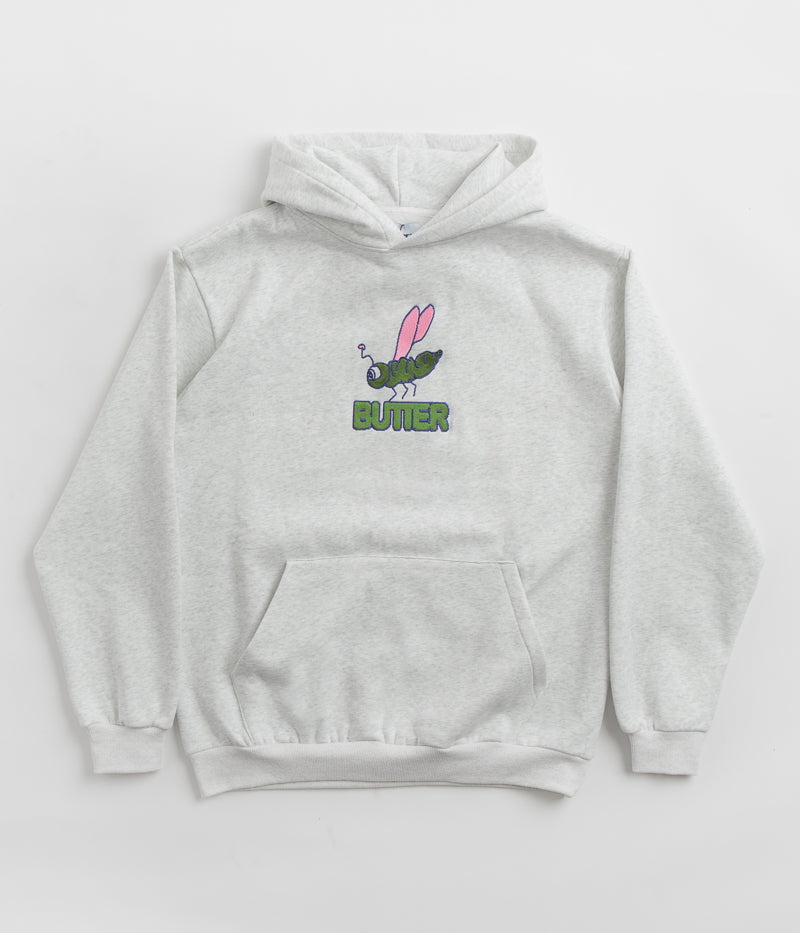 Butter Goods Dragonfly Embroidered Hoodie in Ash