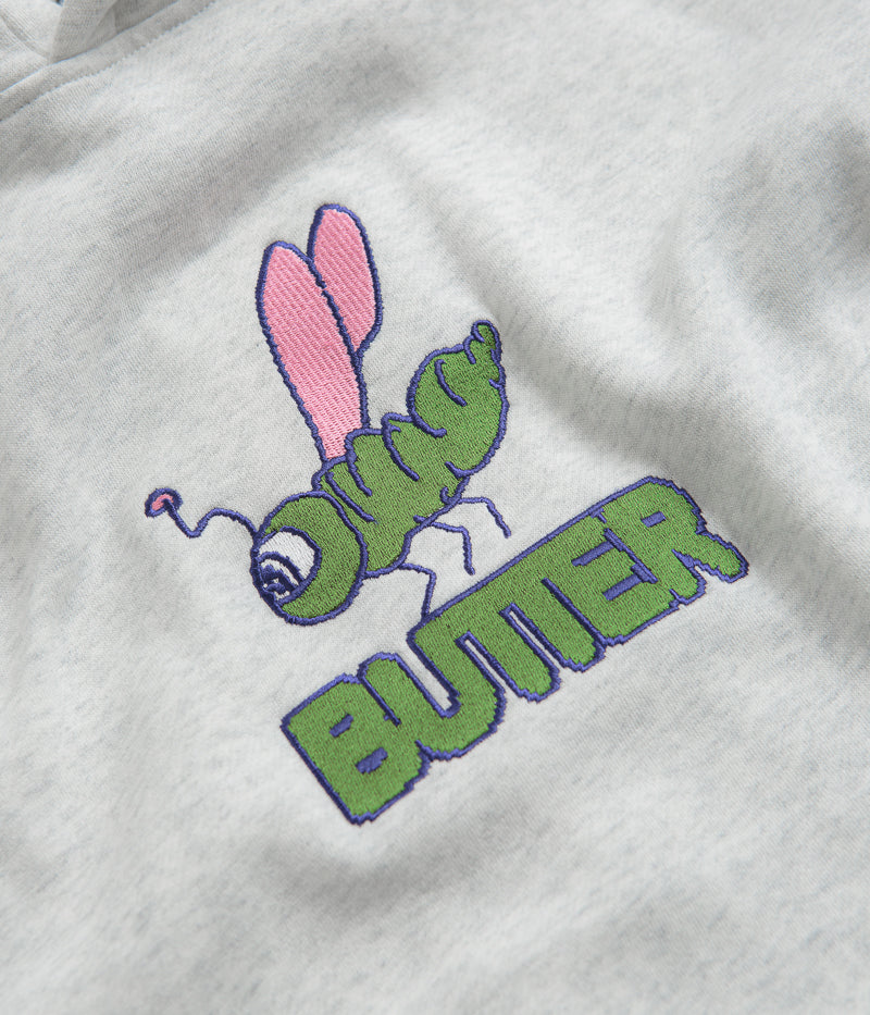 Butter Goods Dragonfly Embroidered Hoodie in Ash