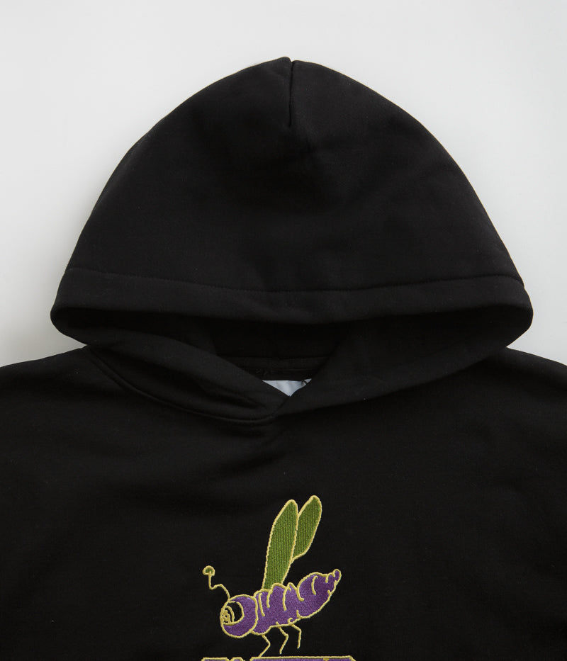Butter Goods Dragonfly Embroidered Hoodie in Black