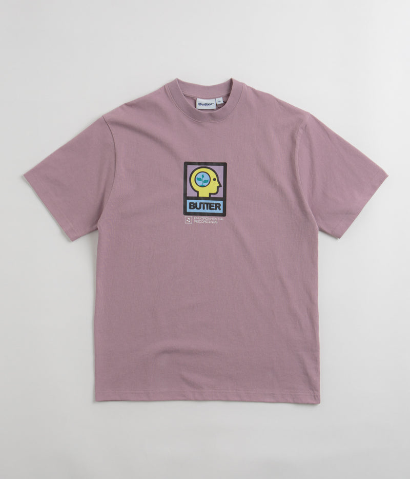 Butter Goods Environmental T-Shirt in Washed Berry