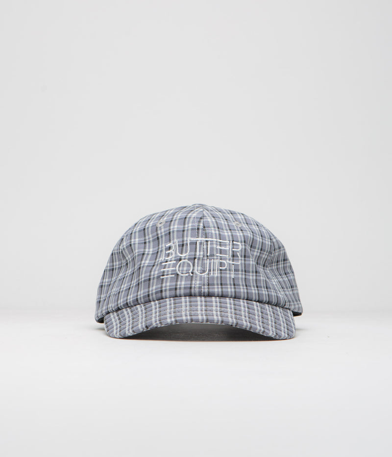 Butter Goods Equipt Plaid Cap in Stone and Black
