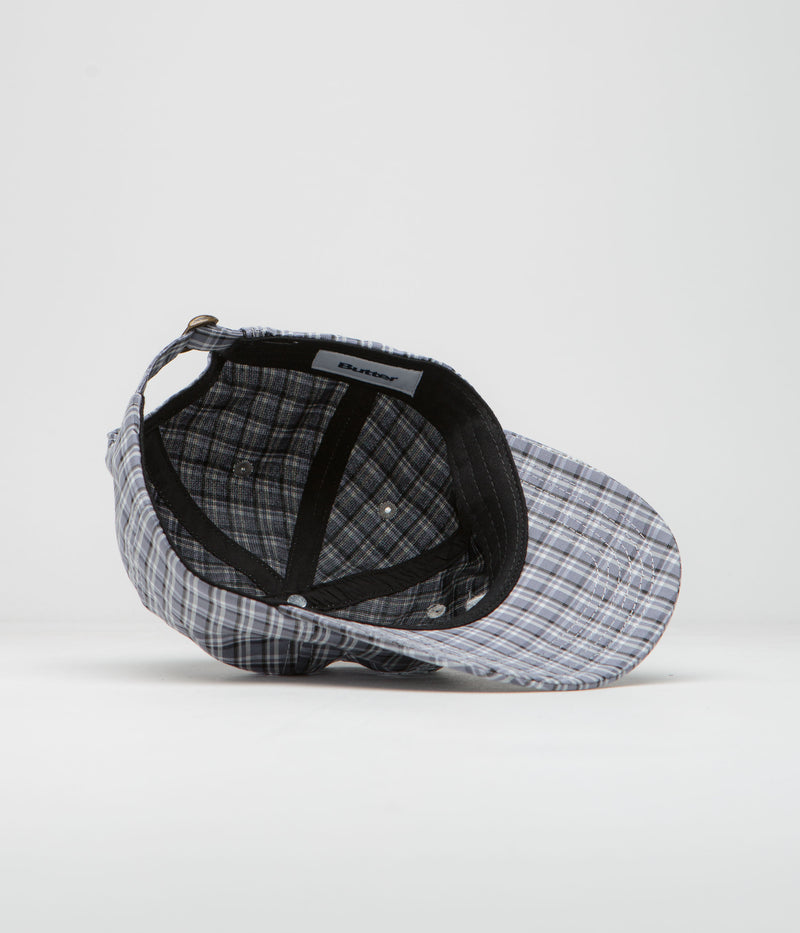 Butter Goods Equipt Plaid Cap in Stone and Black