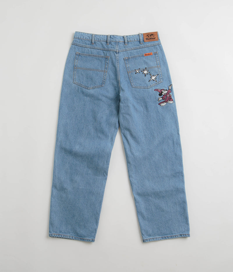 Butter Goods Fantasia Baggy Denim Jeans in Washed Indigo