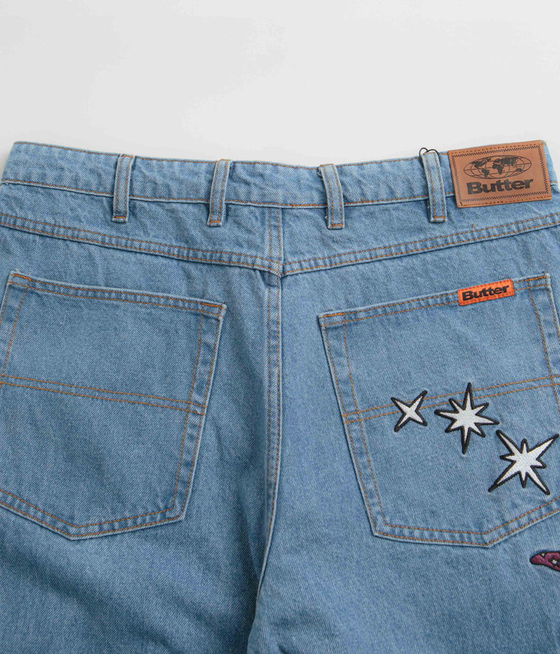Butter Goods Fantasia Baggy Denim Jeans in Washed Indigo