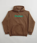 Butter Goods Felt Logo Applique Hoodie in Brown