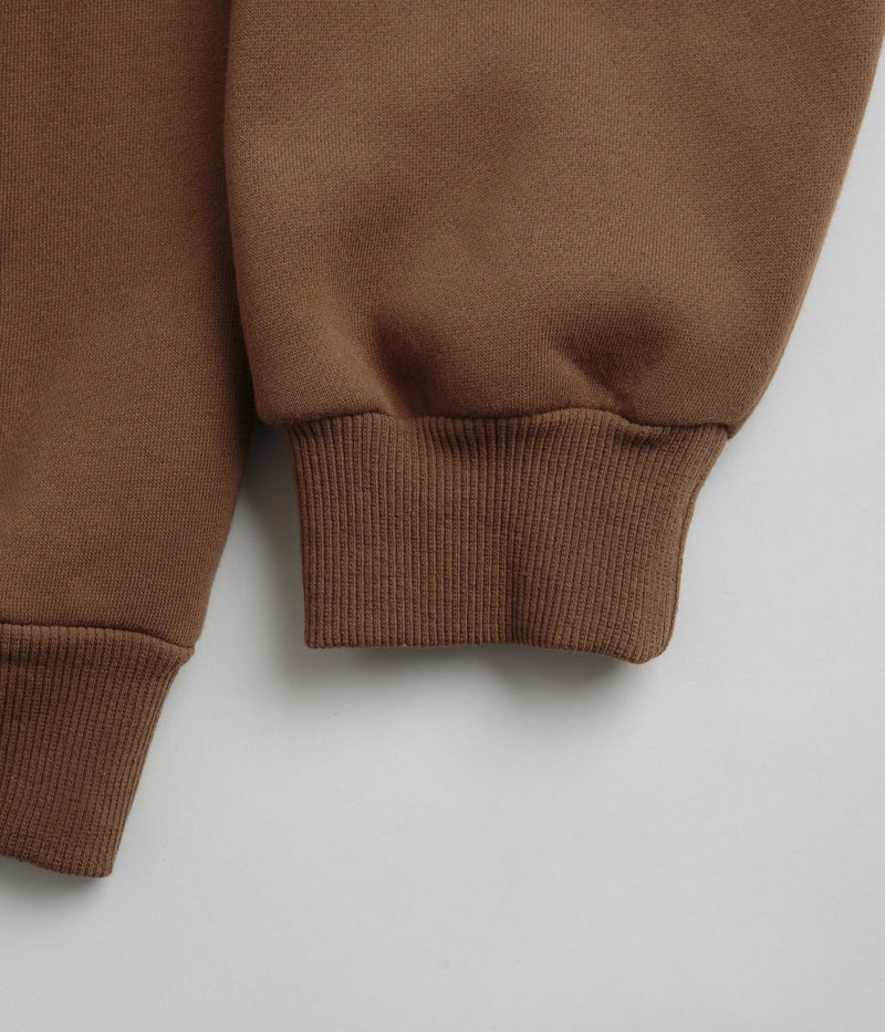 Butter Goods Felt Logo Applique Hoodie in Brown