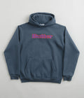Butter Goods Felt Logo Applique Hoodie in Denim
