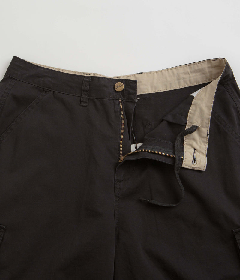 Butter Goods Field Cargo Shorts in Black