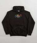 Butter Goods Floral Embroidered Hoodie in Black