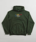 Butter Goods Floral Embroidered Hoodie in Dark Green