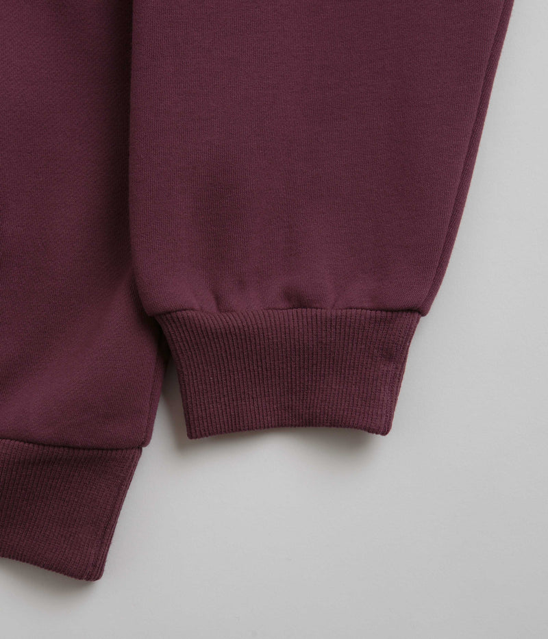 Butter Goods Floral Embroidered Hoodie in Wine