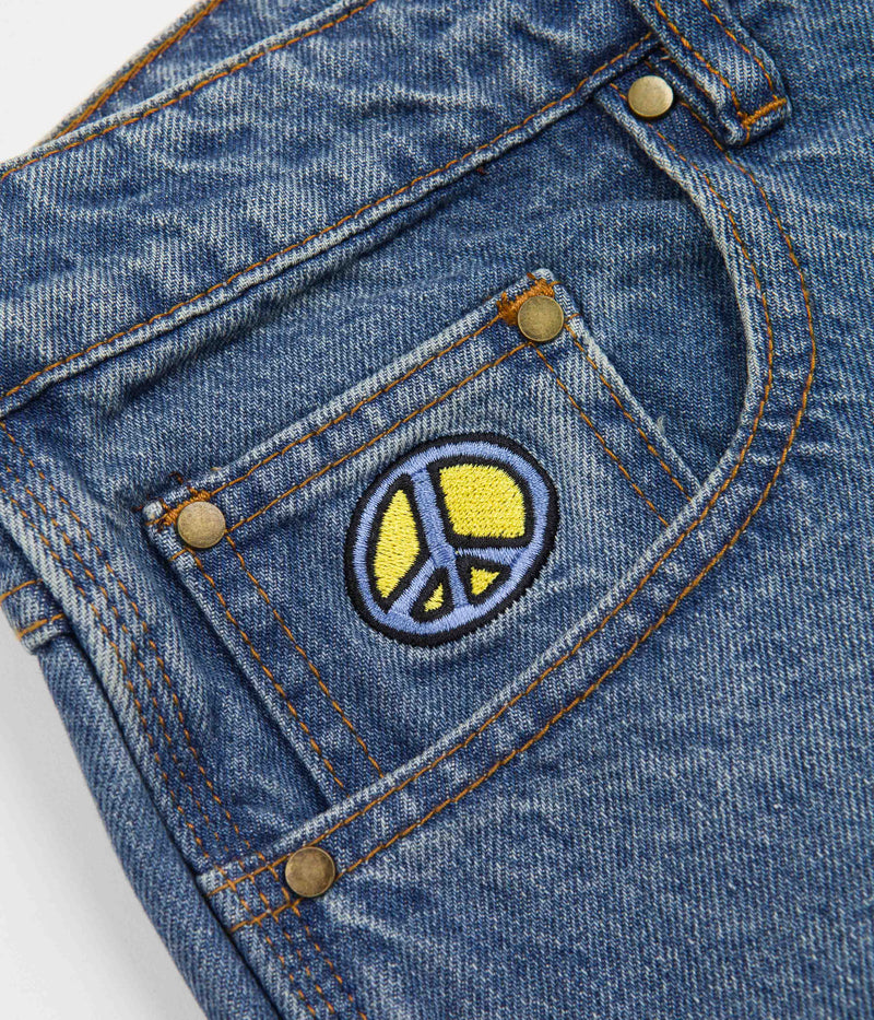 Butter Goods Flower Denim Jeans in Washed Indigo