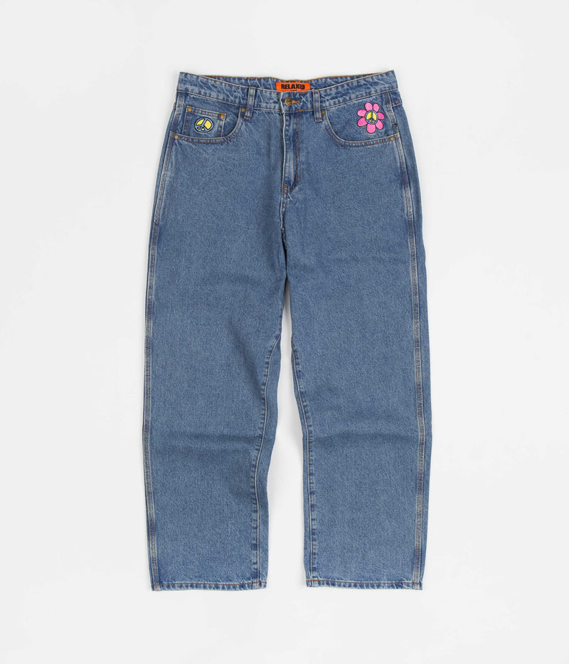 Butter Goods Flower Denim Jeans in Washed Indigo