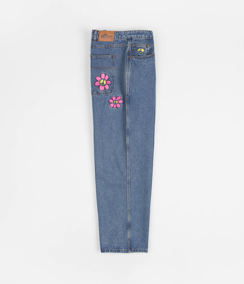 Butter Goods Flower Denim Jeans in Washed Indigo