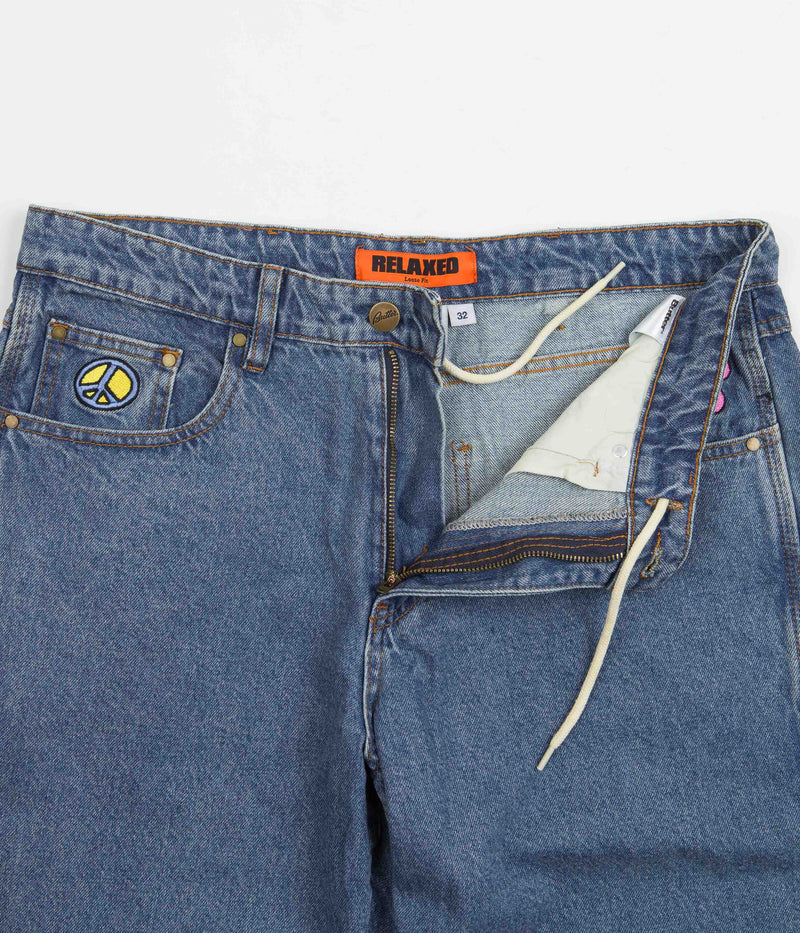 Butter Goods Flower Denim Jeans in Washed Indigo