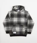 Butter Goods Heavyweight Plaid Hoodie in Black and White